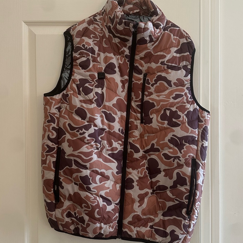 Men’s last light heating vest, camo print